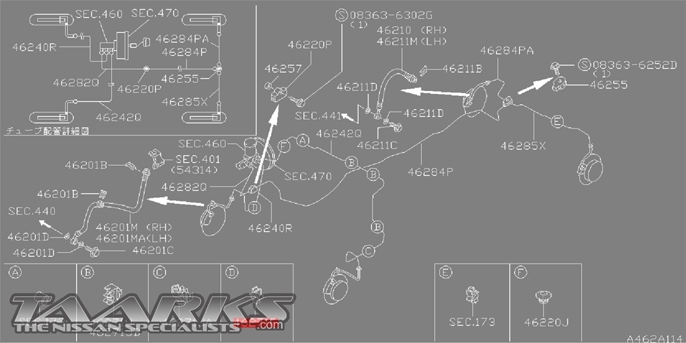 Genuine Nissan Brake Line Clip (1 Line) "S13, 180sx, R31, Z31" Skyline