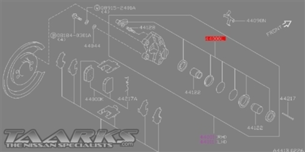 Brake Caliper Rebuild Kit (Rear) "R32, R33, Z32" Skyline 300zx Seal Kit