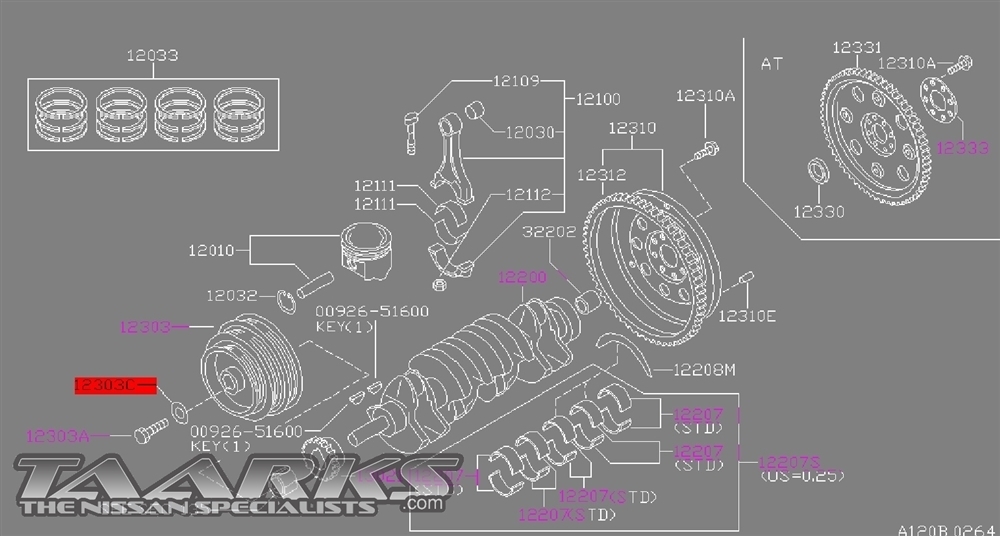 Harmonic Balancer Washer S13 180sx S14 S15 R32 R33 R34 Z32 WC34 T30 N14