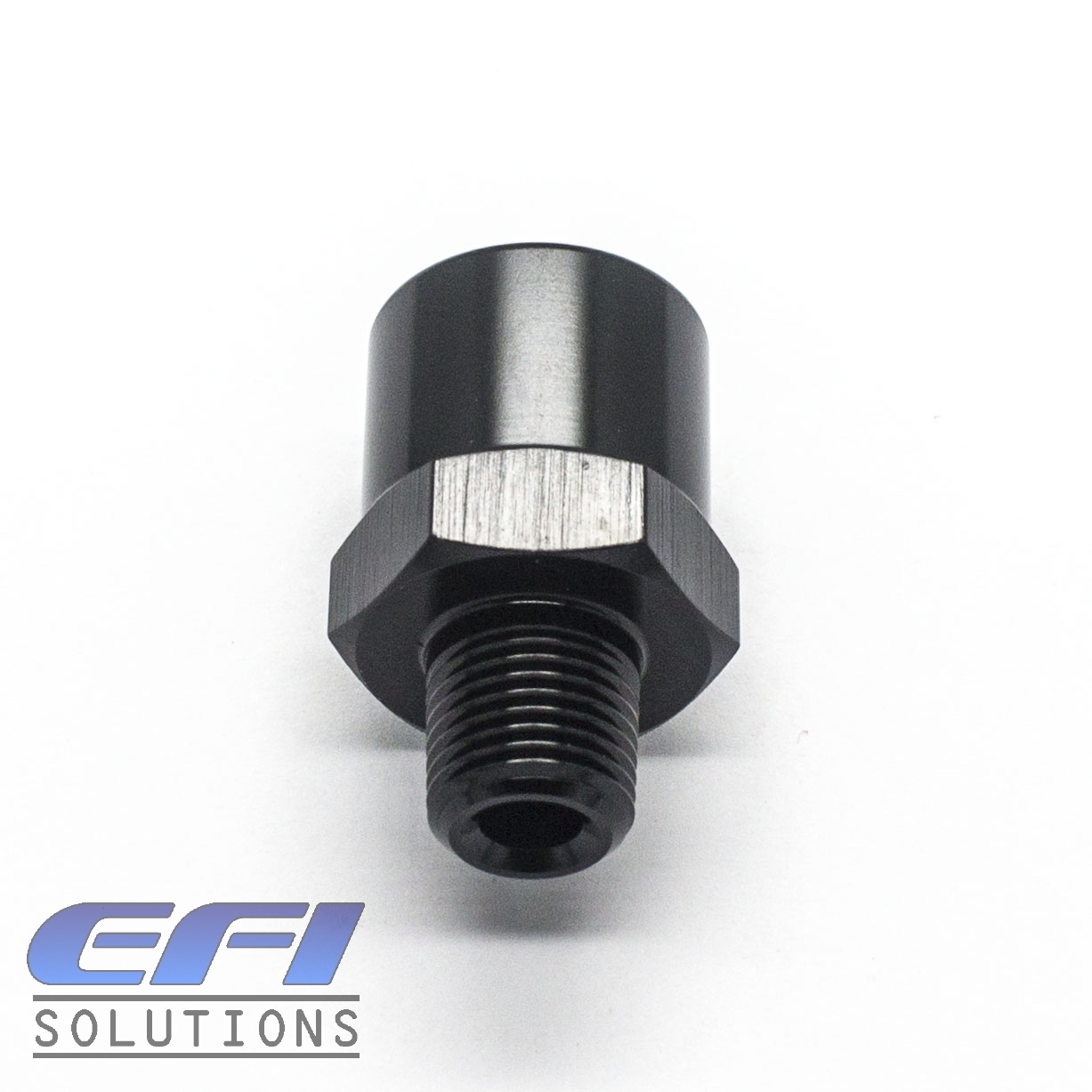 Straight Male 1/8 NPT To Female Metric M10 x 1.0 Port Adapter (Black