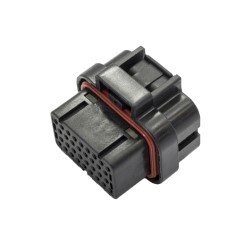 AMP Style 34 Pin Connector and Pins "Single Guide" - Fits Some Haltech, Motec, Emtron ECU's - Read Notes!