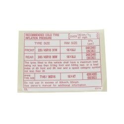 Tyre Place card "Z33"