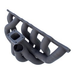 6Boost Manifold RB20, RB25, RB26 T2 High Mount Open Flange External Gate