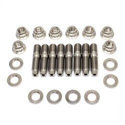 M10 Titanium Stud, Washer & Lock Nut Kit (8 pcs)