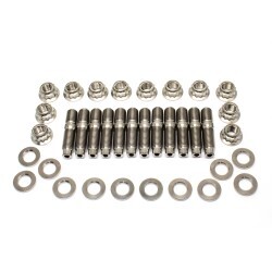 M10 Titanium Stud, Washer & Lock Nut Kit (12 pcs)