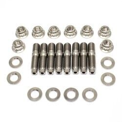 M10 x 1.5mm Titanium Stud, Washer & Lock Nut Kit (8 pcs)