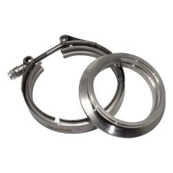 Garrett G40, G42, G45 ( T4 Housings ) Dump Pipe Flange with Clamp Kit "Stainless Steel"