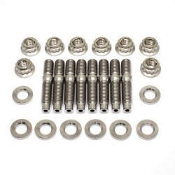 M8 Titanium Stud, Washer & Lock Nut Kit (8 pcs)