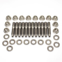 M8 Titanium Stud, Washer & Lock Nut Kit (12 pcs)