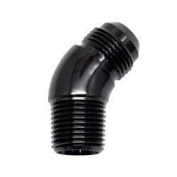 Engine Block Oil Drain Fitting 45 Degree (SR20) "AN10" - Black