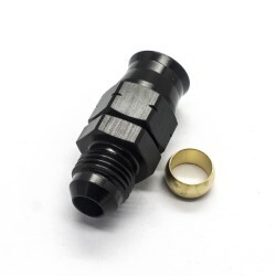 Hardline End 3/8 Tube To Male AN6 (Black)