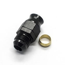 Hardline End 1/2 Tube To Male AN8 (Black)