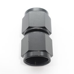 Straight Female Coupler AN8 (Black)