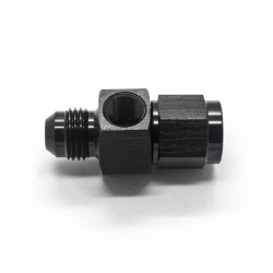 Straight Female to Male Flare With 1/8 NPT Port AN6 (Black)