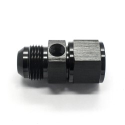 Straight Female to Male Flare With 1/8 NPT Port AN12 (Black)