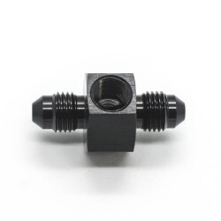 Straight Male to Male Flare With 1/8 NPT Port AN4 (Black)