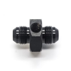 Straight Male to Male Flare With Metric M10 x 1.0 Port AN8 (Black)