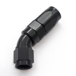 45º Degree Full Flow Hose End AN4 (Black)