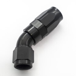 45º Degree Full Flow Hose End AN6 (Black)