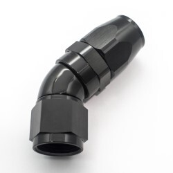 45º Degree Full Flow Hose End AN10 (Black)