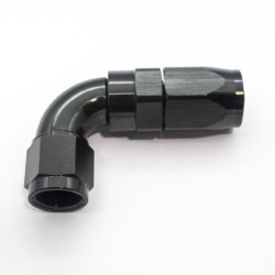 90º Degree Full Flow Hose End AN6 (Black)