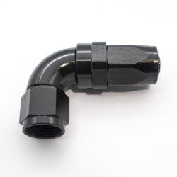 90º Degree Full Flow Hose End AN8 (Black)
