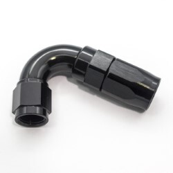 120º Degree Full Flow Hose End AN4 (Black)