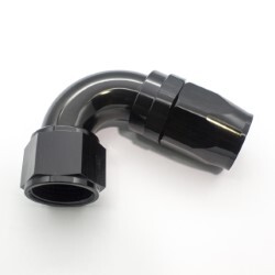 120º Degree Full Flow Hose End AN12 (Black)