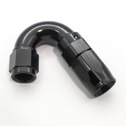 150º Degree Full Flow Hose End AN4 (Black)