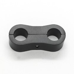 Billet Dual Hose Separators AN4 Braid and AN6 PTFE Hose (Black) (11.1mm ID)
