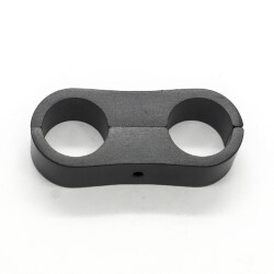 Billet Dual Hose Separators AN8 Braid and AN10 PTFE Hose (Black) (15.9mm ID)