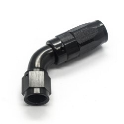 60º Degree Full Flow Hose End AN4 (Black)