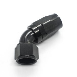 60º Degree Full Flow Hose End AN12 (Black)