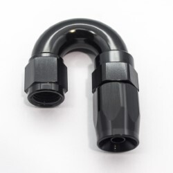 180º Degree Full Flow Hose End AN4 (Black)