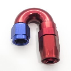 180º Degree Full Flow Hose End AN6
