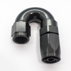 180º Degree Full Flow Hose End AN6 (Black)