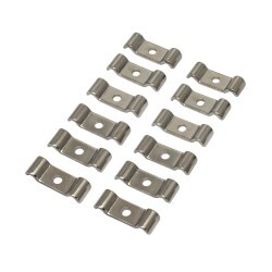 Brake Line Mounting Clamps Double 3/16 Stainless Steel (Pack 12)