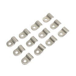 Brake Line Mounting Clamps 3/16 Stainless Steel (Pack 12)