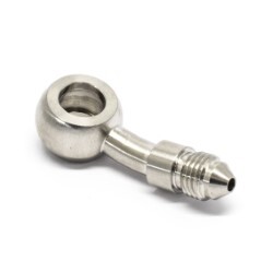 Banjo 20 Degree 11.2mm (7/16) ID To Male AN4 Stainless Steel