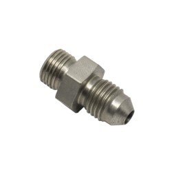 Straight 7/16-24 To Male AN4 Stainless Steel "Short" (Garrett Turbo Oil Feed)