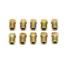 Brake Tube Nuts Male 3/8-24 To 4.76mm (3/16) Hardline Zinc (Pack 10 )