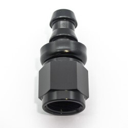 Straight Push Lock Hose End AN6 (Black)