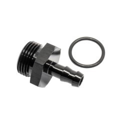 Straight AN8 ORB to 1/2 Barb (Black)