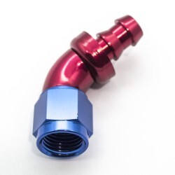 45° Degree Push Lock Hose End AN6