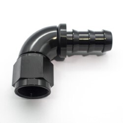 90° Degree Push Lock Hose End AN10 (Black)
