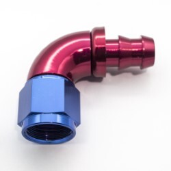 90° Degree Push Lock Hose End AN12