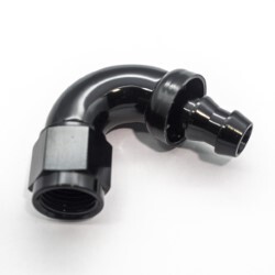 120° Degree Push Lock Hose End AN4 (Black)