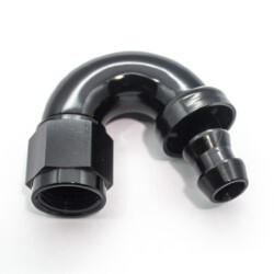 150° Degree Push Lock Hose End AN6 (Black)