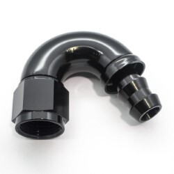 150° Degree Push Lock Hose End AN12 (Black)