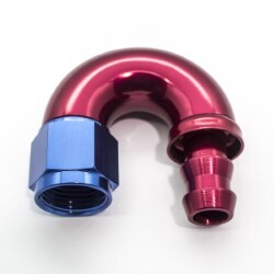 180° Degree Push Lock Hose End AN8